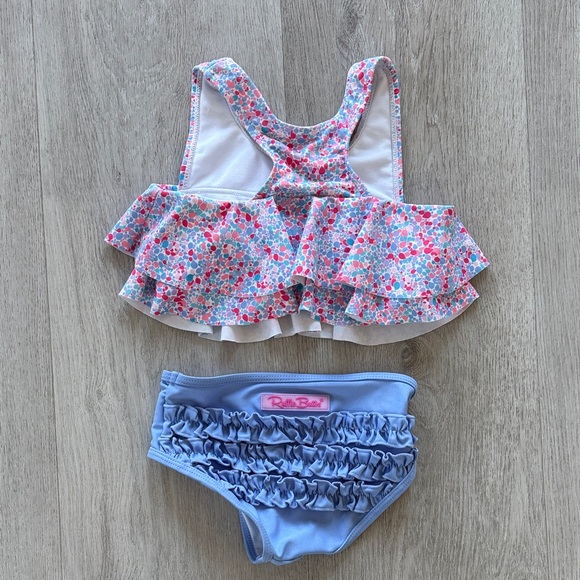 Floral Ruffle butt Bikini Set - Picture 2 of 2